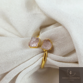 Raw Rose Quartz Ring, Healing Raw Crystal Ring, Woman Jewelry, Pink Quartz Ring, Birthstone Jewelry, Promise Ring, Gifts For Her, Gift Idea